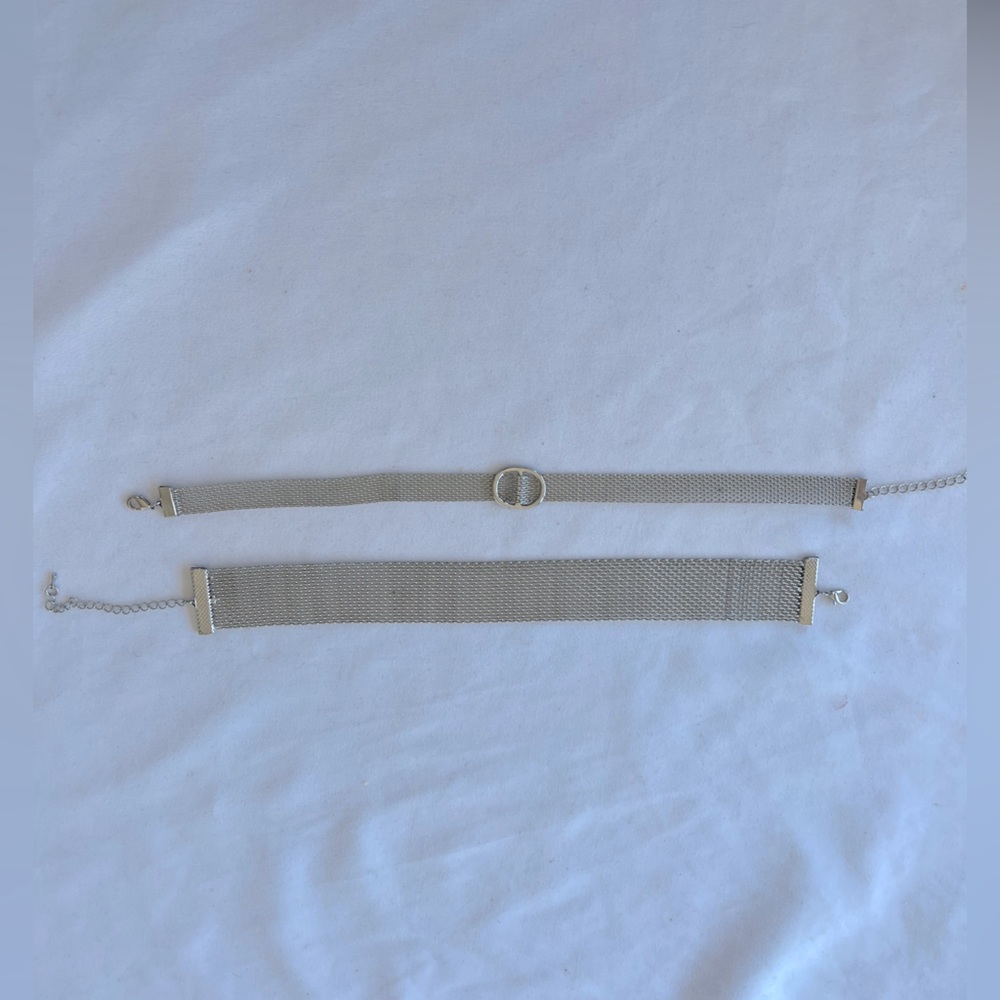 2 Bundle American Eagle Choker Women’s Silver Necklace